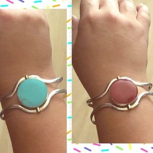 SS Reversible Adjustable Gorgeous Bracelet 2 Stone